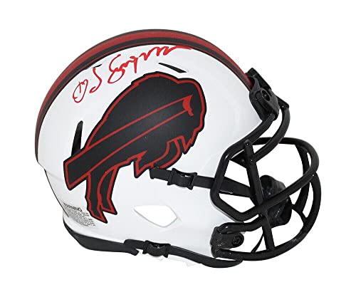 O.J. Simpson Autographed/Signed Buffalo Bills Lunar Mini Helmet JSA 31724 - Autographed NFL Mini Helmets