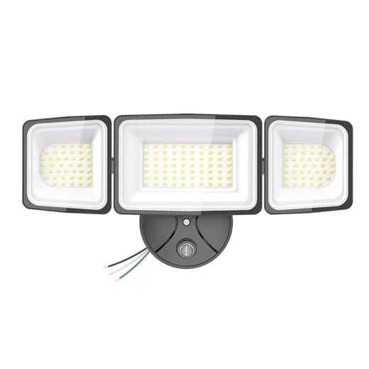 Onforu 100W LED Dusk to Dawn Security Lights, 9000LM Exterior Flood Lights, IP65 Waterproof Outdoor 3 Adjustable Heads Security Lights Fixture, 6500K Daylight White Floodlights for Garage, Patio, Yard