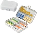 7 Days Pill Box Organizer - Medicine Organizer Travel Friendly Medicine Box for Supplements and Vitamins