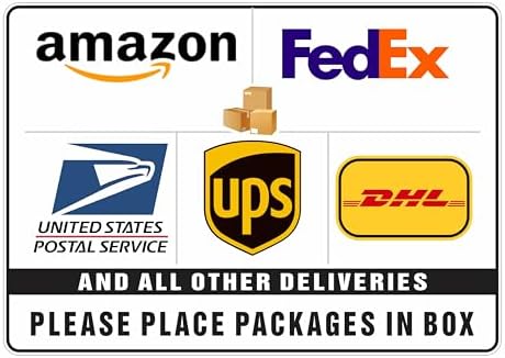 Amazon.com: Asiatic Artisan - Please Place Packages in Box Delivery ...