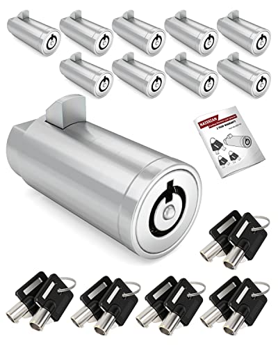 Image of Universal Vending Machine Lock with Keys Aliked,Tubular Cylinder Lock Compatible for Pepsi,Coke Machine, Snack Machine Coffee Maker, 32MM，Pack of 10, 10 Keys Aliked