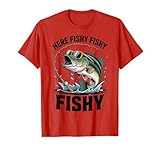 Youth Boy Here-Fishy Fishing-Shirt Toddler Small Mouth Bass T-Shirt
