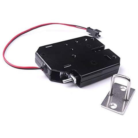 ATOPLEE Electronic Cabinet Lock,1pcs DC 12V 2A Carbon Steel Solenoid Cabinet Spring Lock for Cabinet Drawer Locker (73X58X13mm) Cover