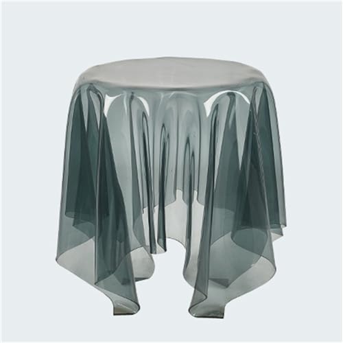 サイドテーブル アクリル ソファサイド ベッドサイド 浮いてるテーブル 手作業で成形 新生活 インテリア カフェテーブル 個性的なインテリア アクリル樹脂 5色 (青い, L(50*58cm))