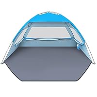 Gorich Beach Tent, Beach Shade Tent for 3 Person with UPF 50+ UV Protection, Portable Beach Tent Sun Shelter Canopy, Lightweight & Easy Setup Cabana Beach Tent, Blue