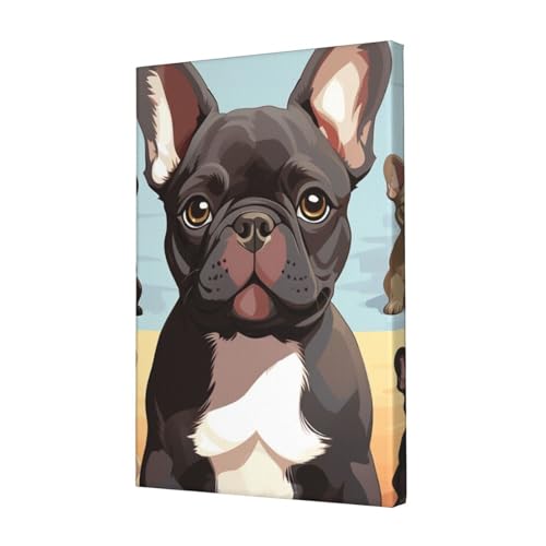 Toile bouledogue français LPSRTWE de qualité premium pour bureau moderne
