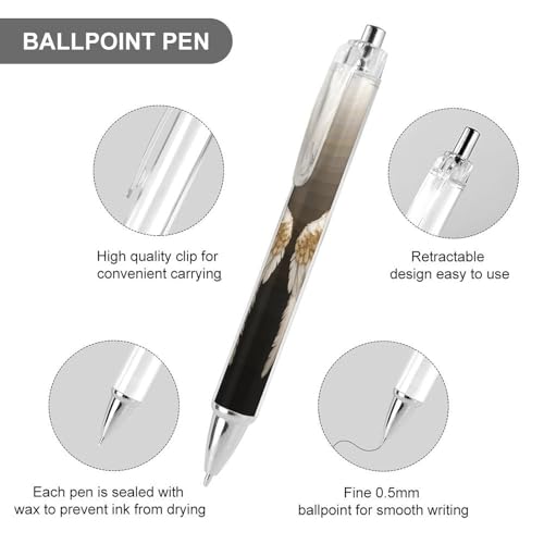 Stylos à bille rétractables avec prise en main super douce pointe moyenne 4x