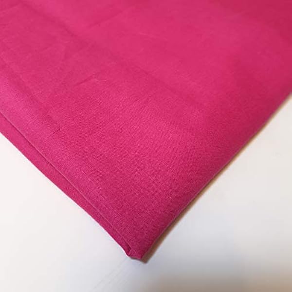 Textile Station 10 Meter (Janak- Magenta Roze) 100% Katoen Stof 112cm Breed Plain Cambric Poplin