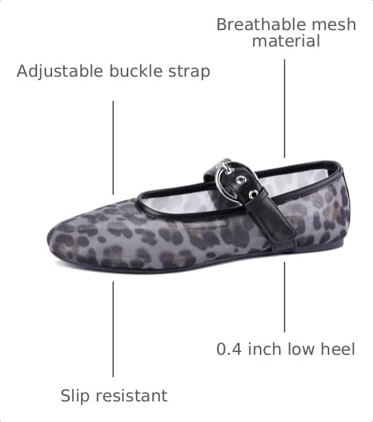 Image of Ballet Flats Mesh Shoes for Women Mary Janes Flats | Wide Feet Options, Woven Mesh Flats, Soft Cushion, Comfortable Ballerina Flats, Casual, Dress Shoes, Daily, Work, Versatile