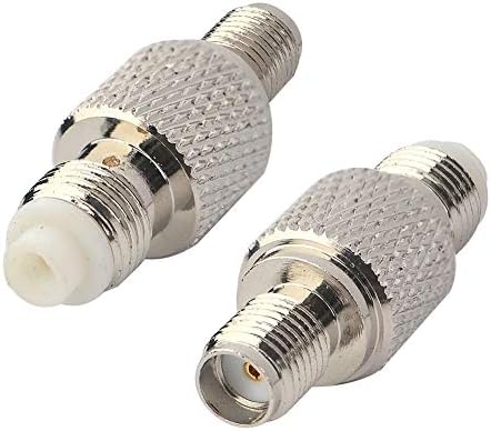 BOOBRIE Conector coaxial SMA FME hembra a SMA hembra adaptador coaxial Adaptador de antena WiFi para antenas Dispositivos LAN Inalámbricos Cable Coaxial Radios WiFi Antena Externa Booster Paquete de 2