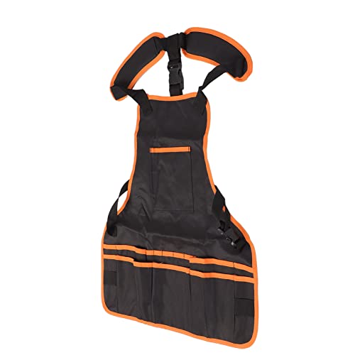 Delantal de trabajo, delantal de herramienta de trabajo de lona impermeable con bolsillos, delantal de carpintería, taller de carpintero, delantal de jardinería