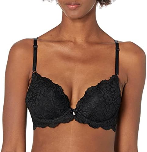 Smart & Sexy Women's Signature Lace Push-up Bra, Black Hue, 38C