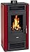 Produktbild EEK A+ Kaminofen Prity K3 GT Bordeaux, dauerbrandfähig  8,1kW