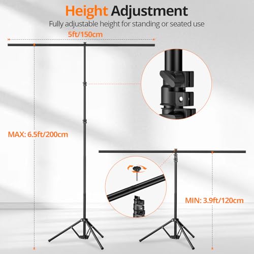 Kit Fondo Verde Portátil 5×7ft con Soporte Ajustable miniatura 4