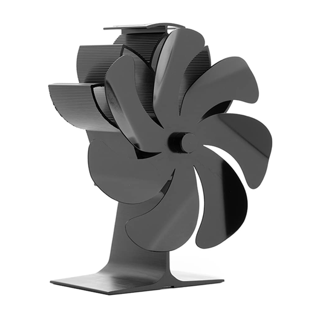 SF510G Ventilador de estufa de calor para hogar Chimenea de leña para regalo ideal para hogar Familia Amigos Ventilador de estufa de guerra de invierno alimentado por calor Sin necesidad de o