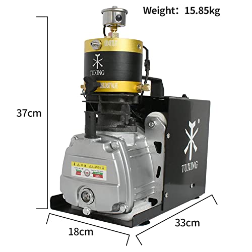 Compressor de ar Pcp TUXING 4500psi, compressor elétrico de pressão ajustável com sistema de resfria