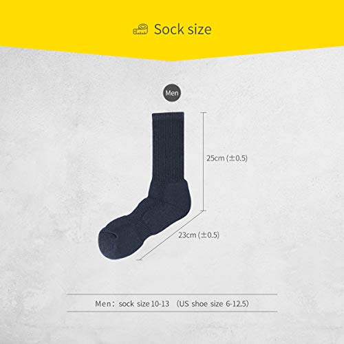 SOX TOWN Unisex Cushioned Crew Training Athletic Socks Men & Women with Combed Cotton Moisture Wicking Breathable Performance