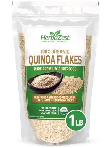 25 Iron Rich Foods for Babies Starting Solids 16 HerbaZest Quinoa Flakes Organic - 1 LB - USDA Certified,