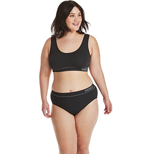 Image of Hanes Women's Originals Hi-leg Bikini Underwear, Seamless Rib Bikini, Assorted Colors, 6-pack