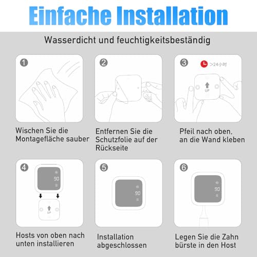 Zahnbürsten Sterilisator, Zahnbürste Sanitizer, UV Zahnbürsten Desinfektionsmittel 1000mAh, Tragbarer Zahnbürstenhalter, Wand montiert Toothbrush Sanitizer schützt die Mundgesundheit