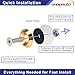 Shopauto 24PCS Gold Aluminum Washer Kit with M6 & M8 Hardware – Mixed ODs 18/19/24mm, Tapered & Cup - for Cars, SUV, Pickups, Trucks, ATV/UTV