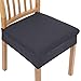 Homaxxy Stretch Spandex Stuhlbezug Sitzfläche, Waschbarer Bezug für Stühle Sitzbezüge für Esszimmerstühle, Anti-Staub Esszimmerstuhl Hussen (Dunkelgrau, 4er Set)