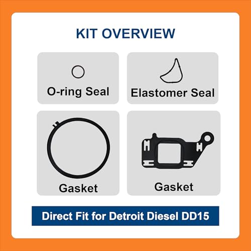 Image of BTS-A4720106062 Crankcase Ventilation Seal Kit, Compatible with Detroit Diesel DD15 Engine, Aftermarket Replacement for OEM A4720106062, Juego de Juntas de Separador de Aceite