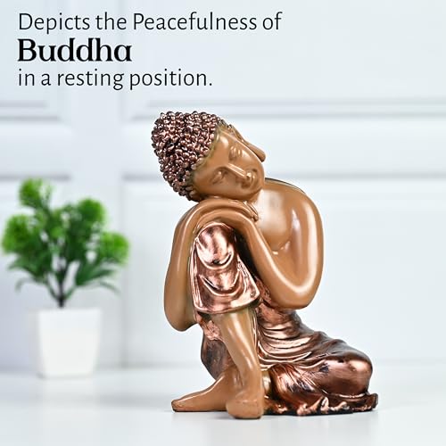 Image of ZAICUS 6 Inch Resting Buddha Statue ? Calm Buddha Decor for Home, Meditation Spaces, Yoga Rooms, Office, Garden, Idea