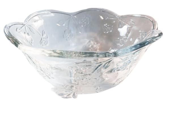 Katrina Custom Fancy Glass Dish with Powder Puff - Small No Lid (Medium Lid)