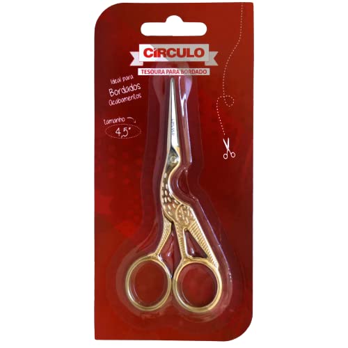 Tesoura Garça Para Bordado Círculo Tamanho 4,5 (11,5cm)