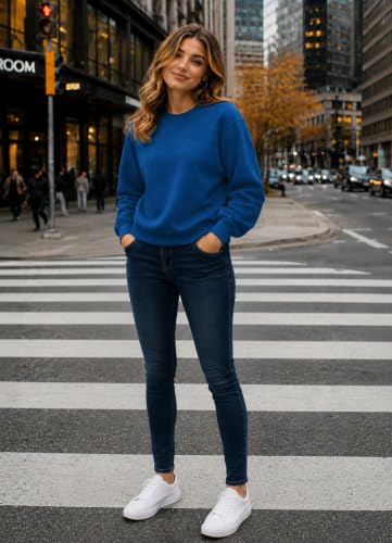 Image of Mack Jonney Women's Solid Winter Sweatshirt|Soft Fleece Fabric Full Sleeve Round Neck Sweatshirt|Stylish Casual Wear for Women-mj-281