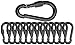 Branded Boards Black & Silver Heavy Duty Bushcraft Locking Thumb Screw Closure Zinc-Galvanized Steel Carabiner Spring Snap Clip Link Hooks 200-400lb Load. 6 & 12 Packs (7cm 12-Pack Black)