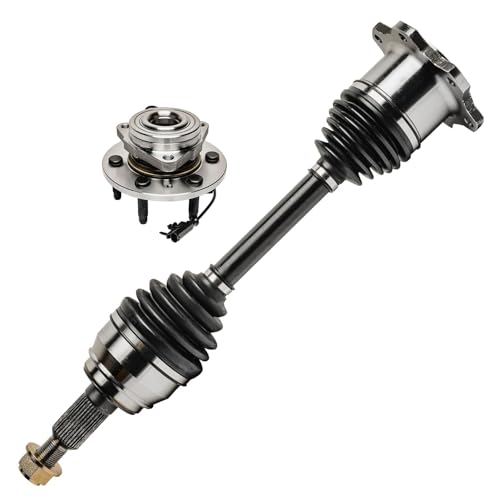 Image of Detroit Axle - 4WD Front CV Axle Wheel Bearing Hub for 2007-2013 Chevrolet Silverado 1500 GMC Sierra 1500 Escalade EXT Avalanche 2007-2014 Suburban Yukon XL 1500 Tahoe CV Axle Shaft Wheel Bearing Hub