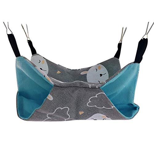 Reuvv Pet Hammocks, Hanging Bed Nest Double Layer Canvas Hammock Hamsters Warm Hammock For Small Animal Parrot Sugar Glider Ferret Squirrel Hamster Rat Playing Sleeping