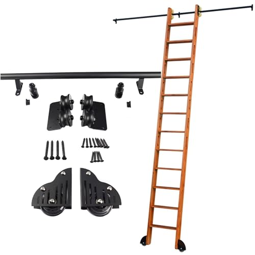 Kit échelle de bibliothèque coulissante plus silencieuse et durable 122cm - 2
