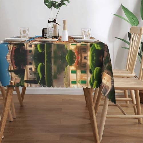 Nappe rectangulaire en tissu imprimé italien pour table de buffet - 4