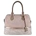 David Jones - Sac à Main Femme Bugatti - Cabas Fourre-Tout Bandes Cuir PU Multicolore Porté Epaule Bandoulière - Tote Shopper Elégant - Satchel Dame Mode Ville Chic Tendance Original - Rose Nude
