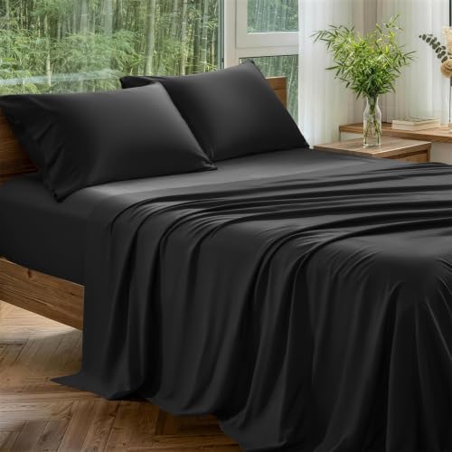 Image of 100% Organically Grown Bamboo Viscose Queen Sheet Set with Pockets on Side