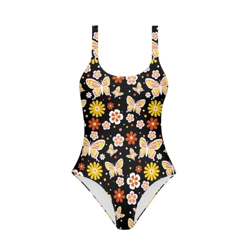 Image of Girls One Piece Swimsuit Beach Sport Athletic Bathing Suits Quick Dry Summer Hawaiian Swimwear for Teens Size 7-20