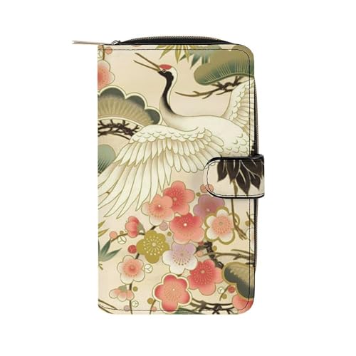 Japan Style Sakurasflower Long Wallet for Women Men Purses Coin Pouch Credit Card Holder Organizer