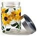 Grant Howard Sunflower Hand Painted Glass Storage Jar, 42 oz, Multicolor