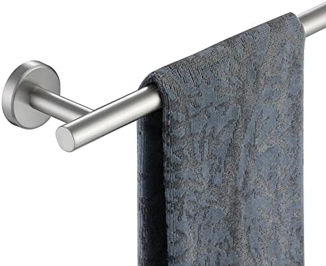 JQK Bath Towel Bar, 36 Inch 304 Stainless Steel Thicken 1mm Single Towel Rack for Bathroom, Towel Holder (Brushed Finished) Wall Mount, 39 in Total Length, TB110L36-BN