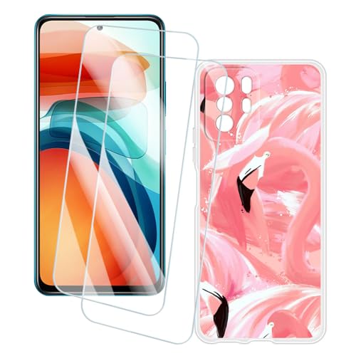 OAGELIM 2�Z�b�g �X�N���[���v���e�N�^�[ + �P�[�X Xiaomi Redmi Note 10 Pro 5G China (6.67 �C���`) �Ƃ̌݊������� �A�[�e�B�X�e�B�b�N�J�X�^���v�����g�J�o�[�Ƌ����K���X�t�B���� �X�N���b�`�h�~ (�t���~