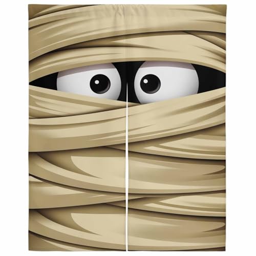 Lalirulero のれん 遮光 幅75x丈120cm おしゃれ 暖簾カーテン 間仕切り 仕切り 防寒 防音 目隠し 厚手 和風 出入り口 グッズ 寝室 玄関 キッチ リビング 春夏秋冬 包帯 芸術 目 テクスチャ