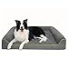 Dohump Panier Chien Orthopédique pour Chiens Moyen et Grande Taille (M/L/XL), Doux Coussin Canapé pour Chien et Dehoussable, Lit pour Chien Lavable, Gris Foncé L