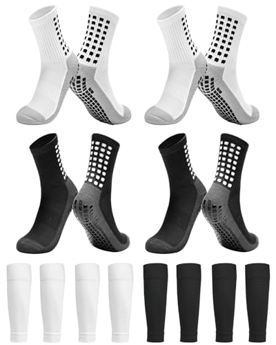 Lista de Ropa de Fútbol para Hombre los 5 mejores. 41 Calcetas Futbol y Becerro Mangas Combinación para Hombre, 4 Pares Calcetines de Futbol Antideslizantes para Deportivas, Medias Antiderrapantes,Grip Socks Soccer...