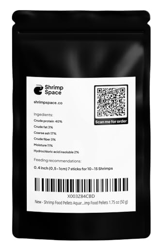 Shrimp Food Pellets Aquarium Shrimp Food, Freshwater Shrimp Supplies, Neocaridina Shrimp Food Pellets 1.75 oz (50 g) (Protein)
