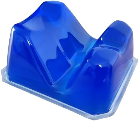 Medical Prone Position Headrest, Ergonomic Gel Face Cushion, 11x9.5x5.5 inches, Blue