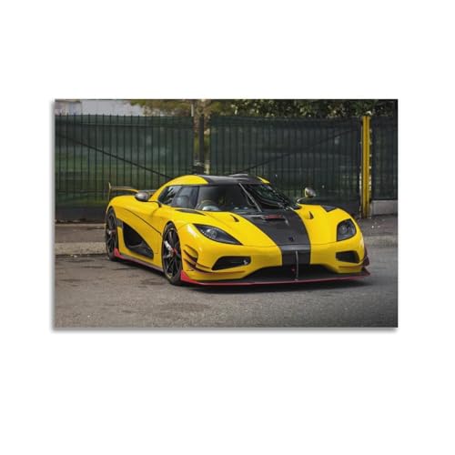 Voiture de course Koenigsegg Agera tableau sur toile déco premium HAYZE 60x90