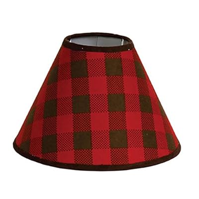 red and white checkered lamp shades